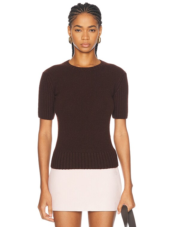 KHAITE Mia Sweater in Rosewood | FWRD