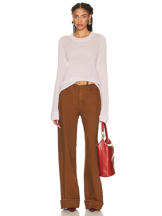 KHAITE Mary Jane Sweater in Dahlia | FWRD