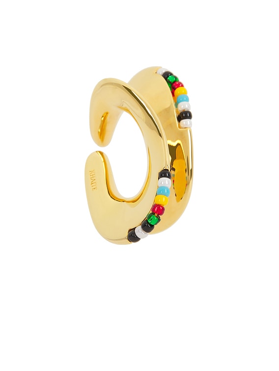 KHAITE Shadow Bead Ear Cuff in Gold | FWRD