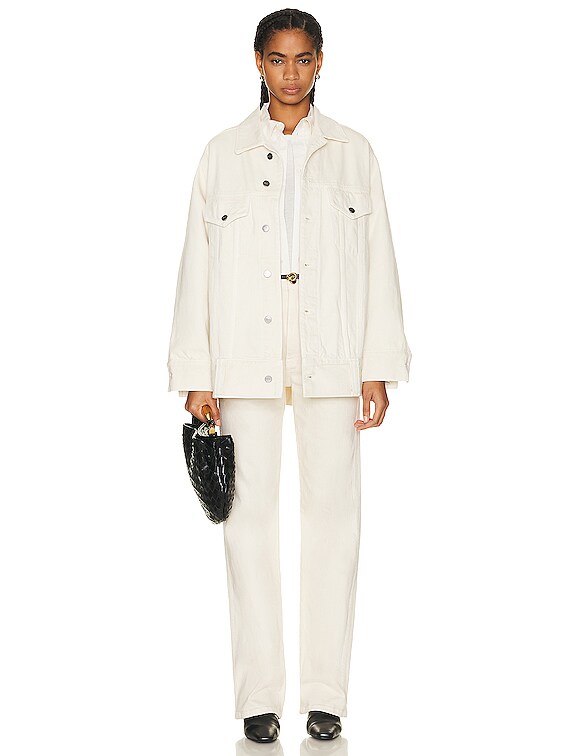 KHAITE Grizzo Jacket in Ivory Rigid | FWRD