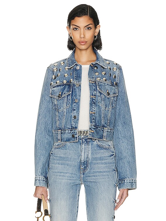 ジャケット・アウター THE STORE by C' KHAITE RIZZODENIMJACKET KHAITE Studded Rizzo Jacket in Bryce | FWRD