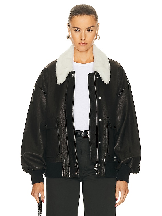 ジャケット KHAITE Women Jackets 6079552 BLACK Jackson Jacket in Black Leather – KHAITE