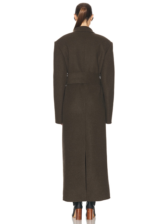 【KHAITE】 tartan WOOL melton short COAT Khaite Lea Wool Belted Coat | Saks Fifth Avenue