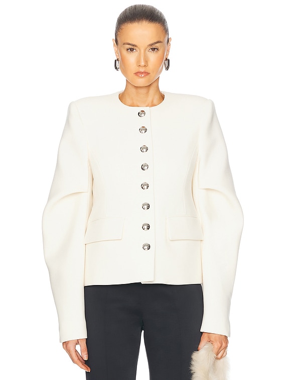 【関税込み】KHAITE DARLMAN' JACKET KHAITE Darlman Jacket in Cream | FWRD