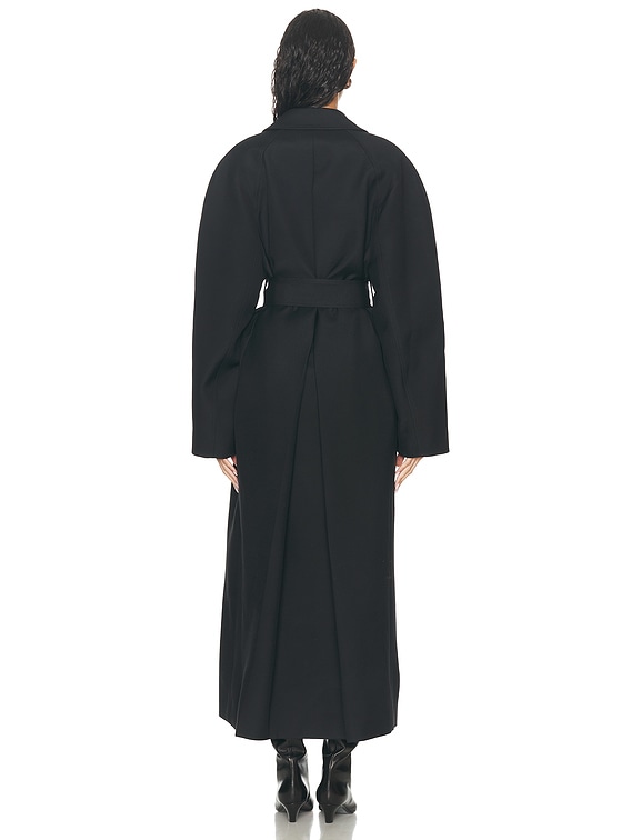 【関税込み】KHAITE ブラック Roth コート KHAITE ROTH コート - Black | FWRD
