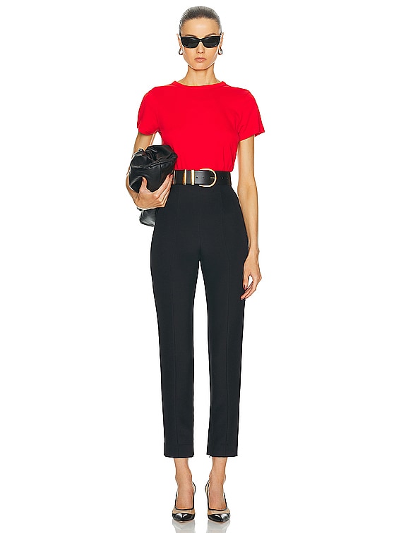 Pantalon Femme KHAITE Marinta Taille 8 Noir - 100% Viscose, Coupe Wide-leg