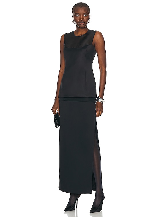 ワンピース KHAITE Women Mid Skirts 9717439200 BLACK Nina Skirt in Black – KHAITE