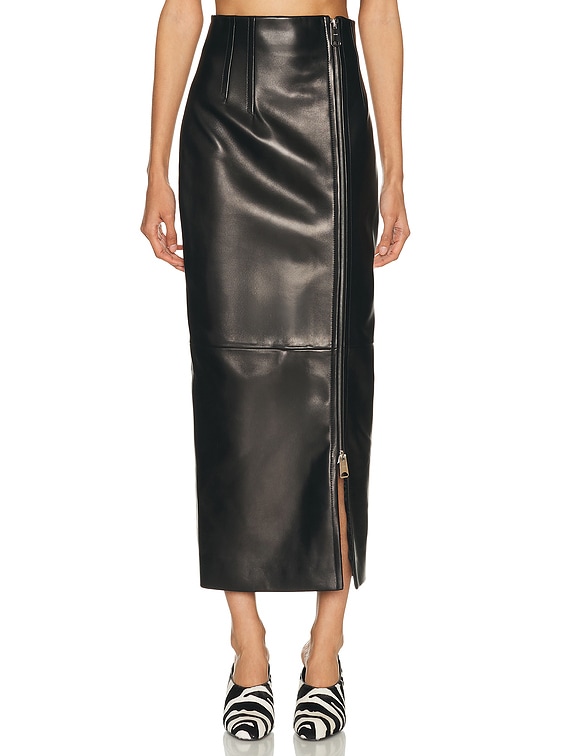 KHAITE Gres Skirt in Black | FWRD