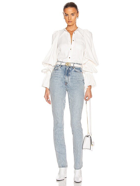 KHAITE Leith Top in White in Ivory | FWRD