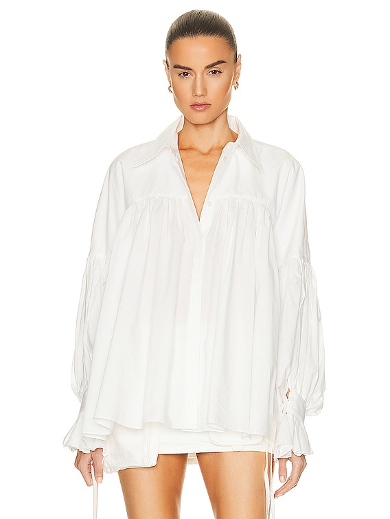 KHAITE Collie Top in White | FWRD