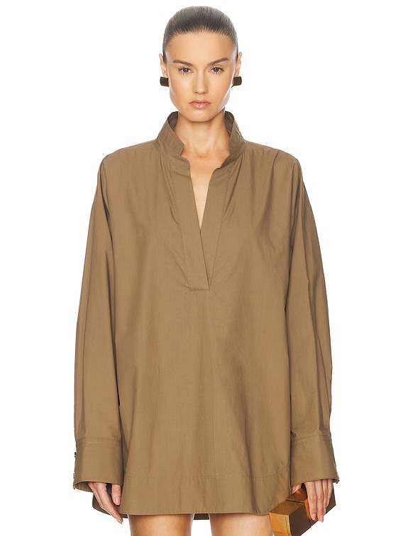 Tシャツ・カットソー KHAITE FW24 'Tito' blouse (2334148 907) Khaite Tito Blouse - Brown - Women | 2334148907 | thebs.com