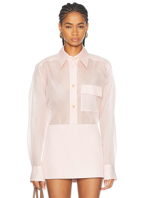 KHAITE Yatty Top in Soft Pink | FWRD