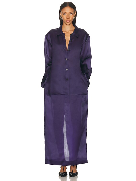 Khaite メリトレス 5506385 121 KHAITE Herschel Organza Top in Amethyst | FWRD