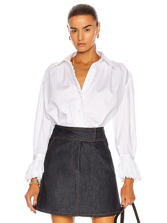 KHAITE Vanina Top in White | FWRD