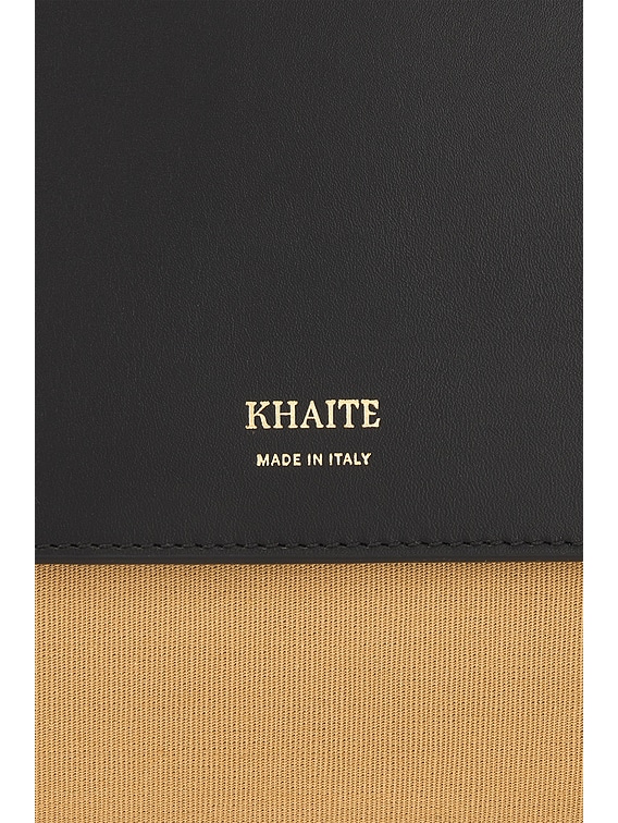 KHAITE Lia Large Top Handle Bag in Black Honey FWRD