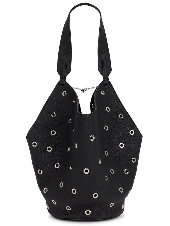 トートバッグ KHAITE FW25 'Lotus Small' shopping bag (H2043726 737) Small Lotus Tote in Black Pebbled Leather – KHAITE