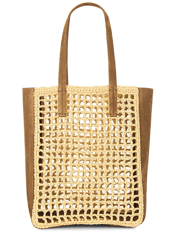 Zoe Small Raffia Tote Bag