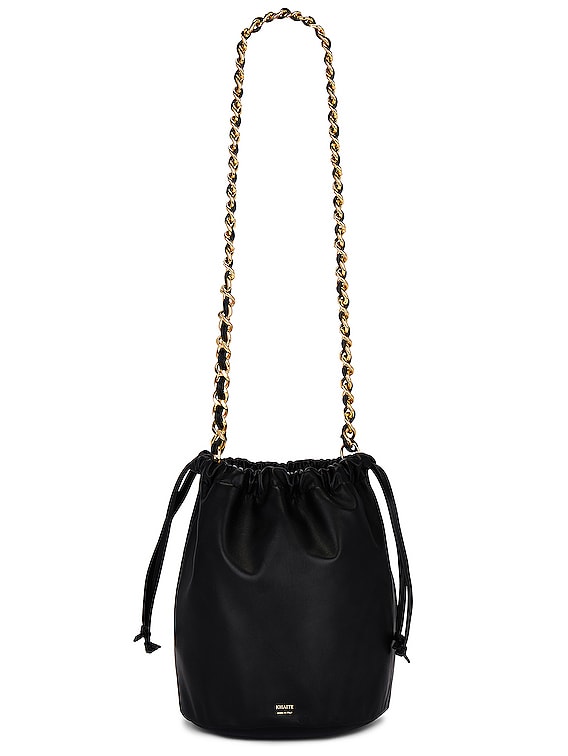 Khaite Aria Medium Bucket Bag in Black – Hampden Clothing