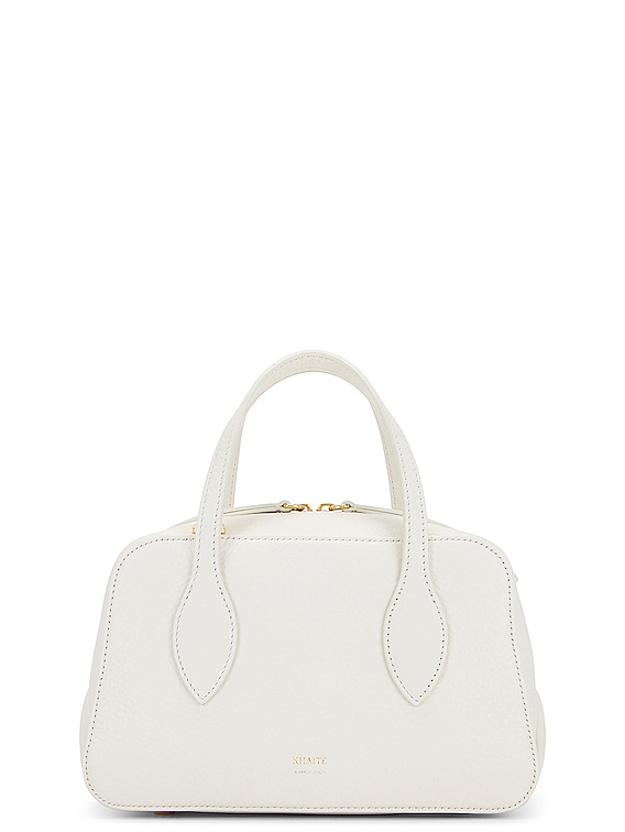 Khaite | The Sara Tote in Off-White Pebbled Leather | White