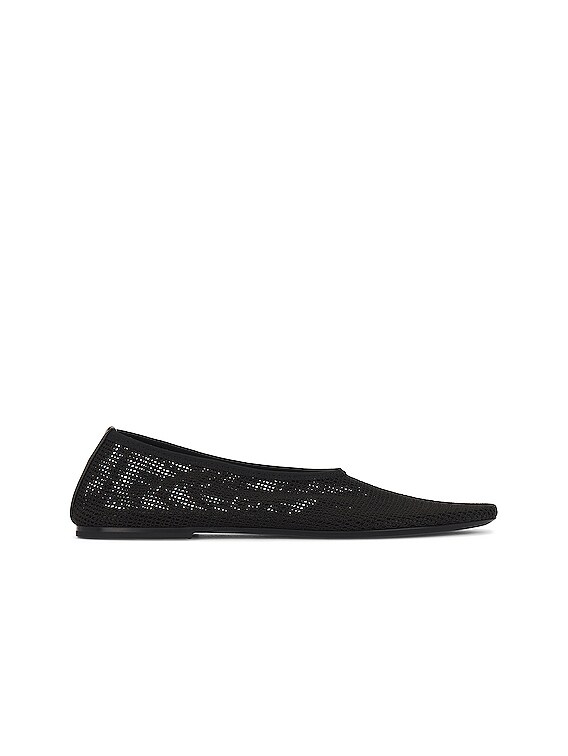 バレエシューズ Khaite Ballerinas Black Charlotte Ballerina Flat in Black Leather – KHAITE