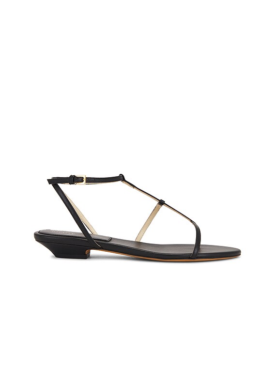 シューズ・サンダルその他 KHAITE Woman Flat sandals Black F3086930L930 200 Aimee Flat Sandal in Black Leather – KHAITE