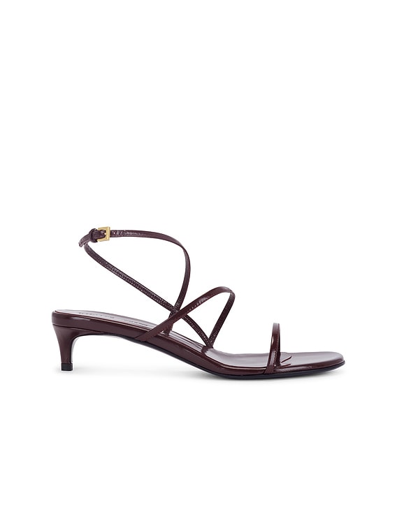 red kitten heel sandals