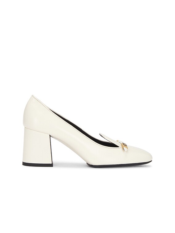 KHAITE Elio Loafer Pump in Cream | FWRD