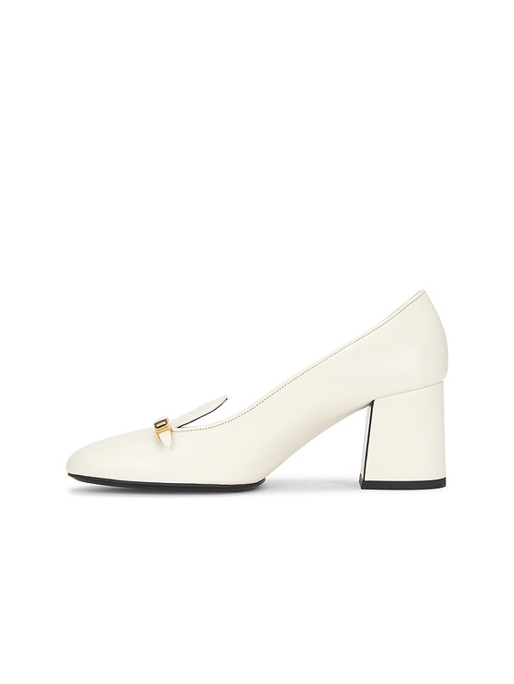 KHAITE Elio Loafer Pump in Cream | FWRD