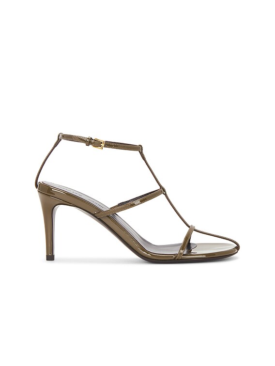 KHAITE Cage 75 Sandal in Dark Olive | FWRD
