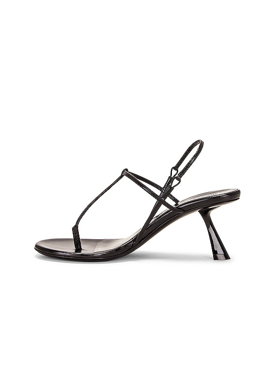 KHAITE カイト　ブラックレザー スライドサンダル KHAITE サンダル - Black | FWRD