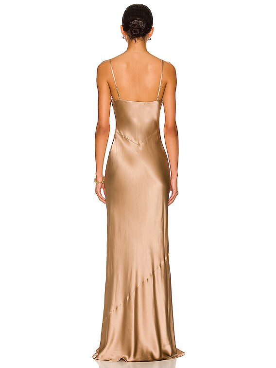l'agence serita maxi v neck bias dress Serita Maxi V Neck Bias Dress