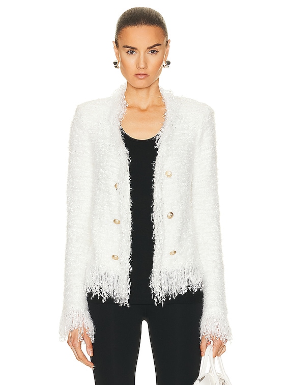 White 2024 cardigan blazer