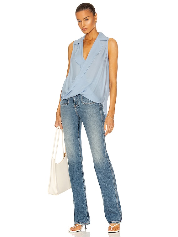 L’Agence Freja Sleeveless good Draped Blouse