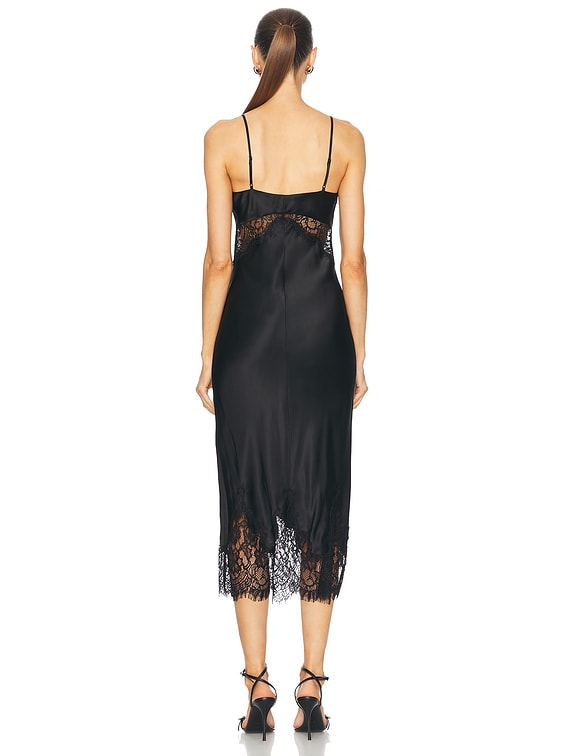 Scotly Lace Trim Midi Dress