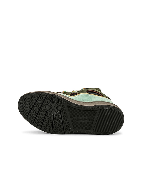 Lanvin Curb Sneaker in Moss Green & Grey | FWRD