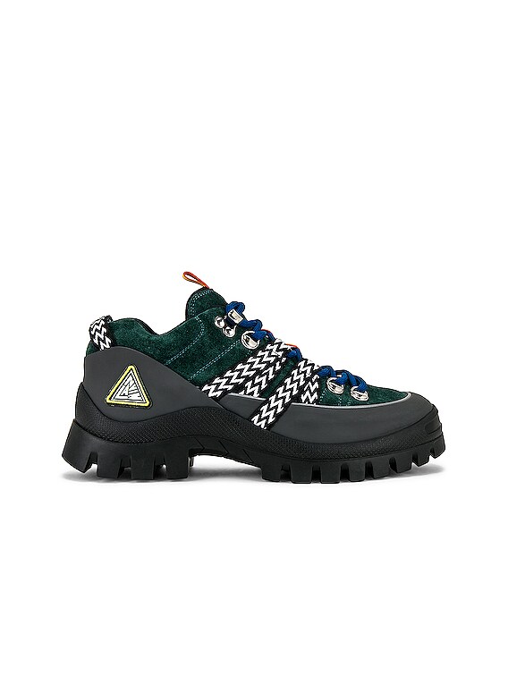 Lanvin Hiking Boots in Dark Green & Dark Grey | FWRD display picture 3