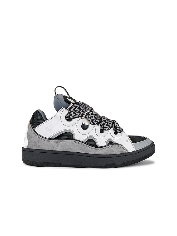 ⭐️NLINE Lanvin Curb Sneakers in White & Anthracite | FWRD