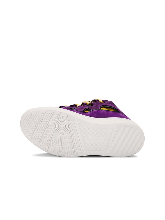 Lanvin Curb Sneaker in Purple & Yellow | FWRD