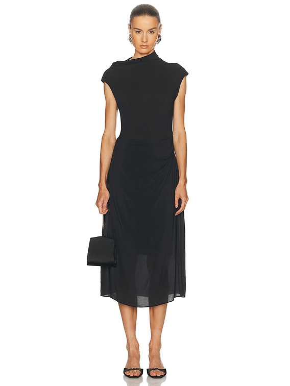 L'Academie by Marianna Teshi Midi Dress in Black | FWRD
