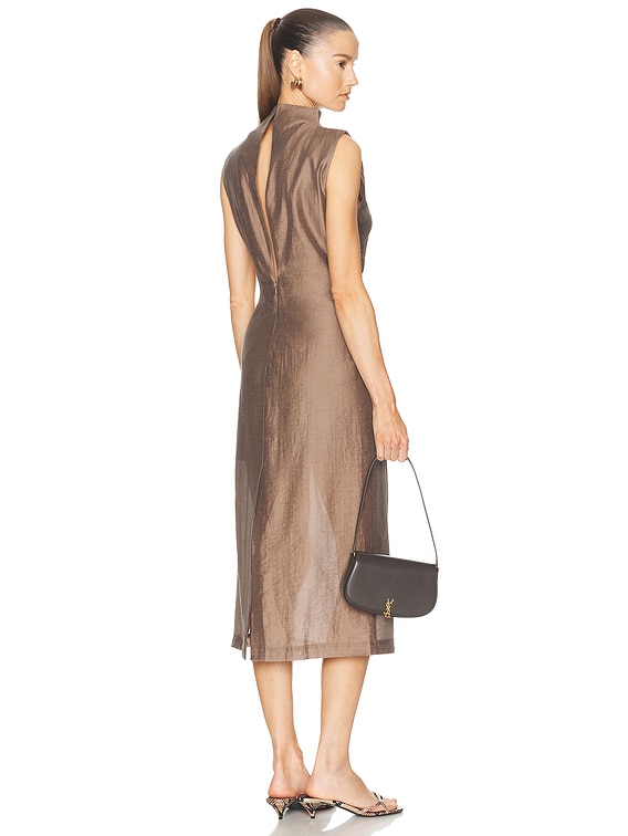 L'Academie by Marianna Harmi Midi Dress in Brown | FWRD