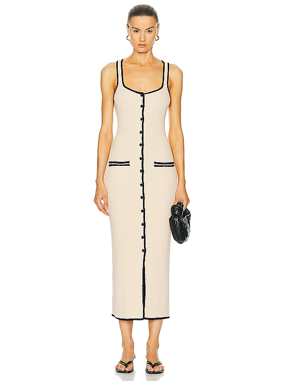l'academie midi dress L'Academie Revolve Tan Linen Midi Dress by Lacademie