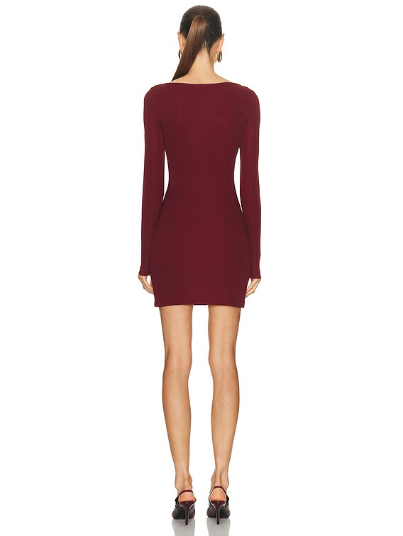 L'Academie by Marianna Dinara Mini Dress in Burgundy | FWRD