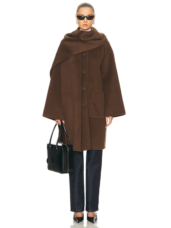L'Academie by Marianna Melba Wool Coat in Mocha | FWRD