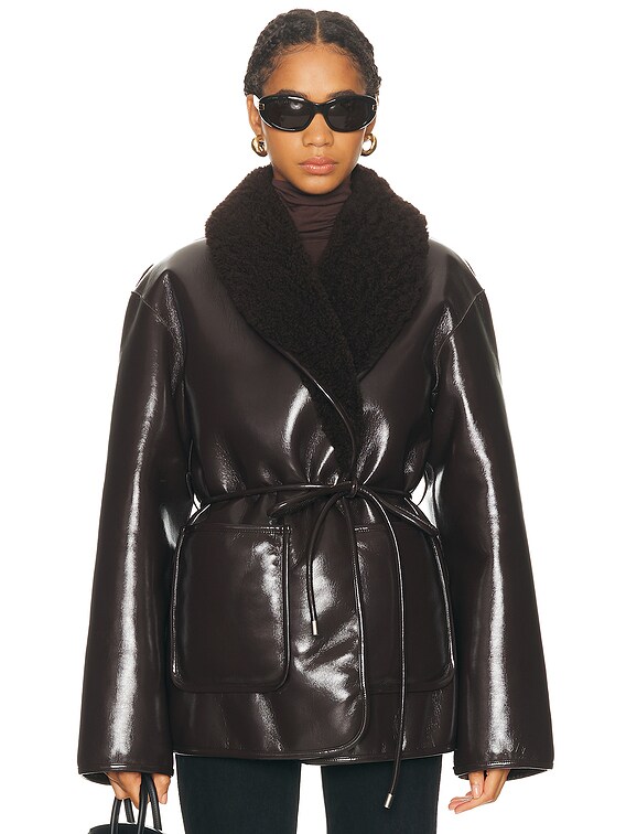 L'Academie by Marianna Neriah Reversible Faux Leather Jacket in