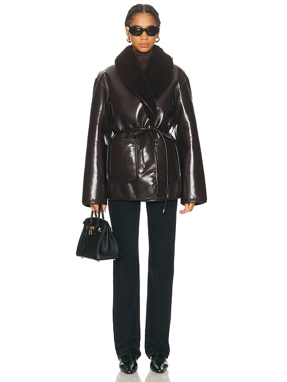 L'Academie by Marianna Neriah Reversible Faux Leather Jacket in