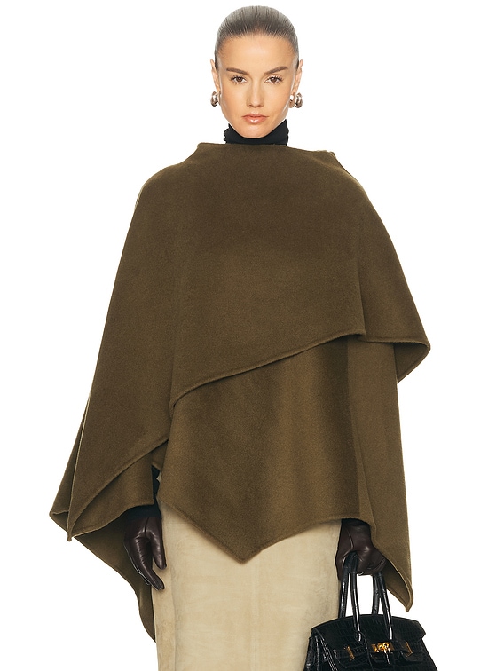 L'Academie By Marianna Kye Wool Cape in Olive | FWRD