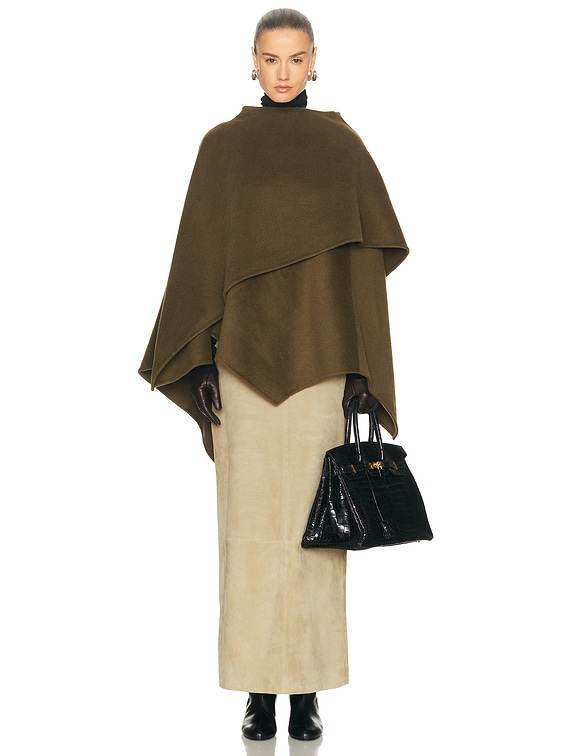 L'Academie By Marianna Kye Wool Cape in Olive | FWRD