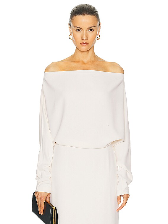 L'Academie by Marianna Katia Top in Ivory | FWRD