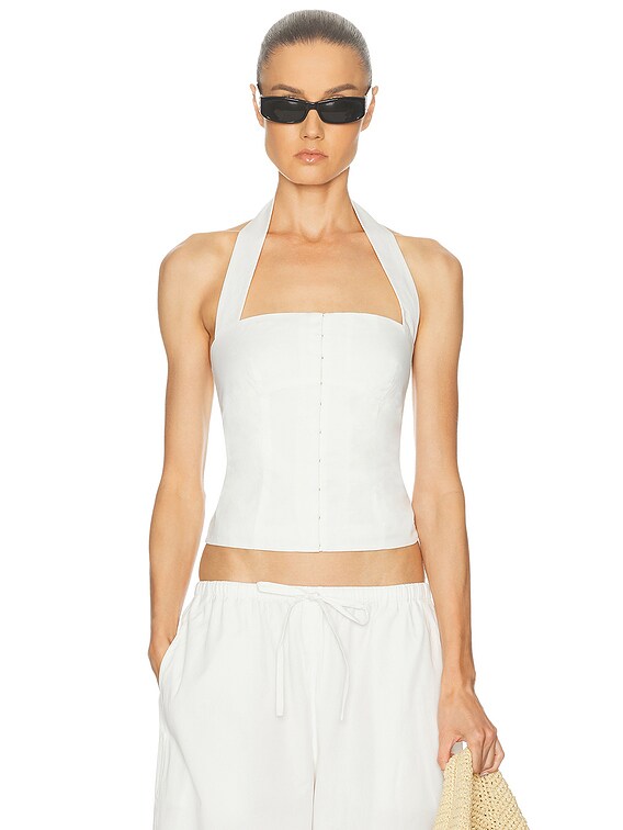 トップス LEWIN / WHITE gadidanoniem L'Academie By Marianna Dasha Top in White | FWRD