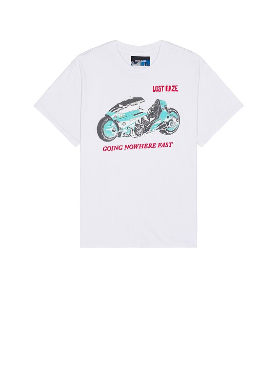 Lost Daze Moto Tee in Aged White | FWRD